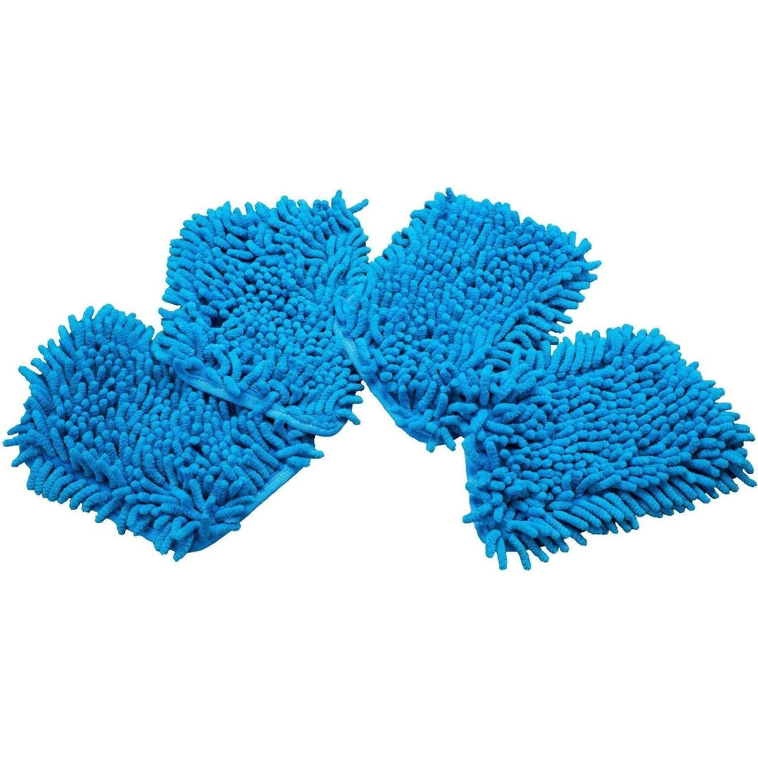 Mini Mop Bug Scrubber 5" Microfiber Pads 4-Pack (Blue)