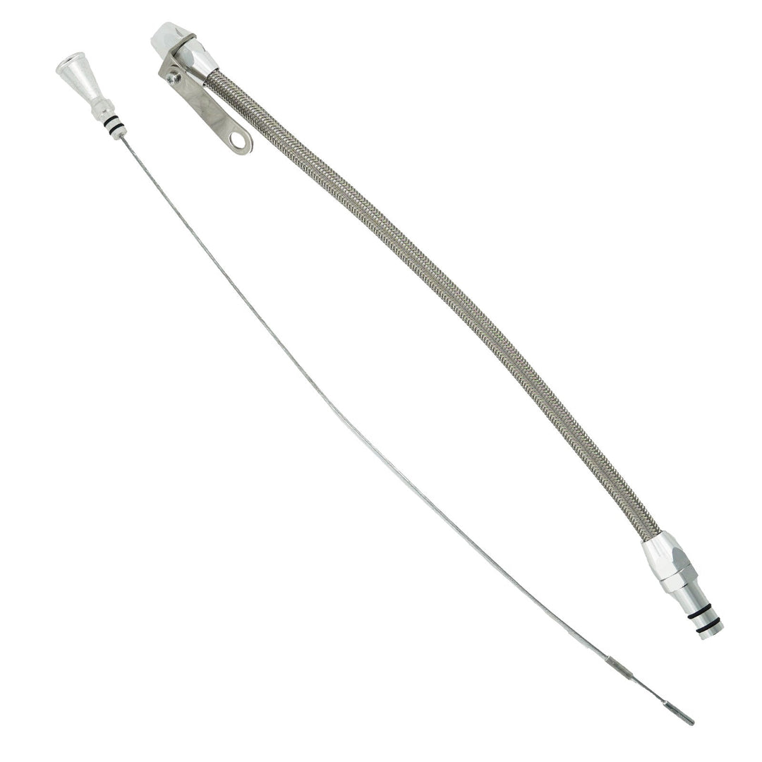 Billet Aluminum JZ Engine Steel Braided Oil Dipstick 1JZ 2JZ Supra Swap 1J 2J