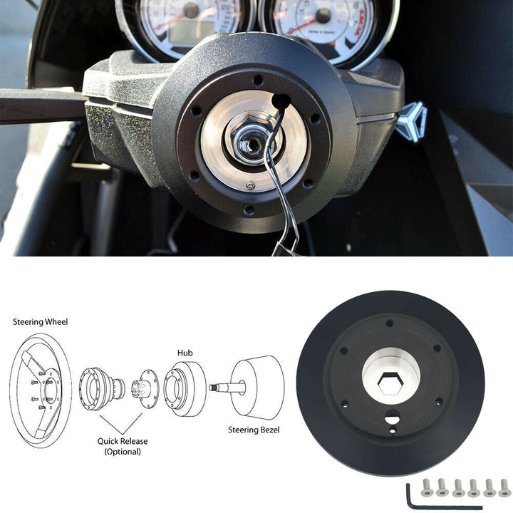 For Ford F 150 350 450 175H Billet Steering Wheel Hub Adapter Boss Kit