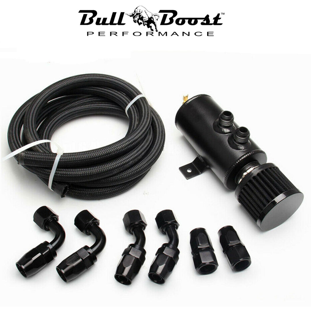 Universal Performance Oil Catch Can 2 Port -10AN Breather 750mL Baffle Tank