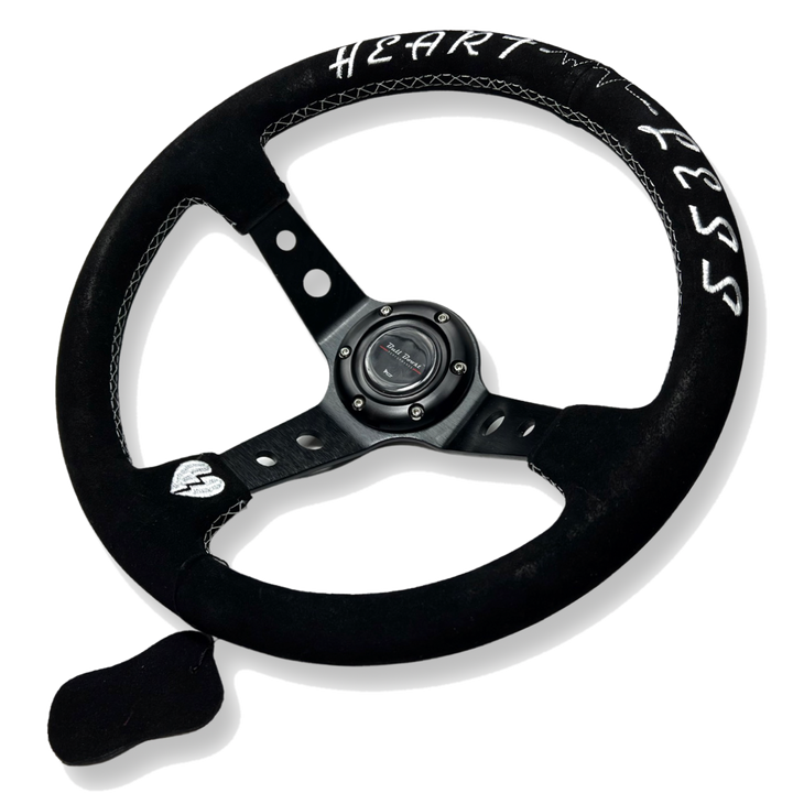 Suede Aluminum Steering Wheel + Billet Short Hub Adapter Kit For Civic Integra Accord