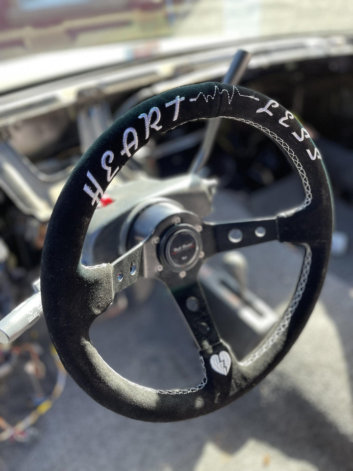 JDM Deep Dish Steering Wheel + Short Hub Adapter Kit For Honda Acura