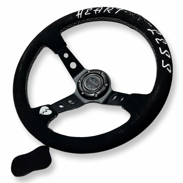 Universal Heartless 350mm 3"Deep Dish 6-Bolt Steering Wheel | 150 Entries