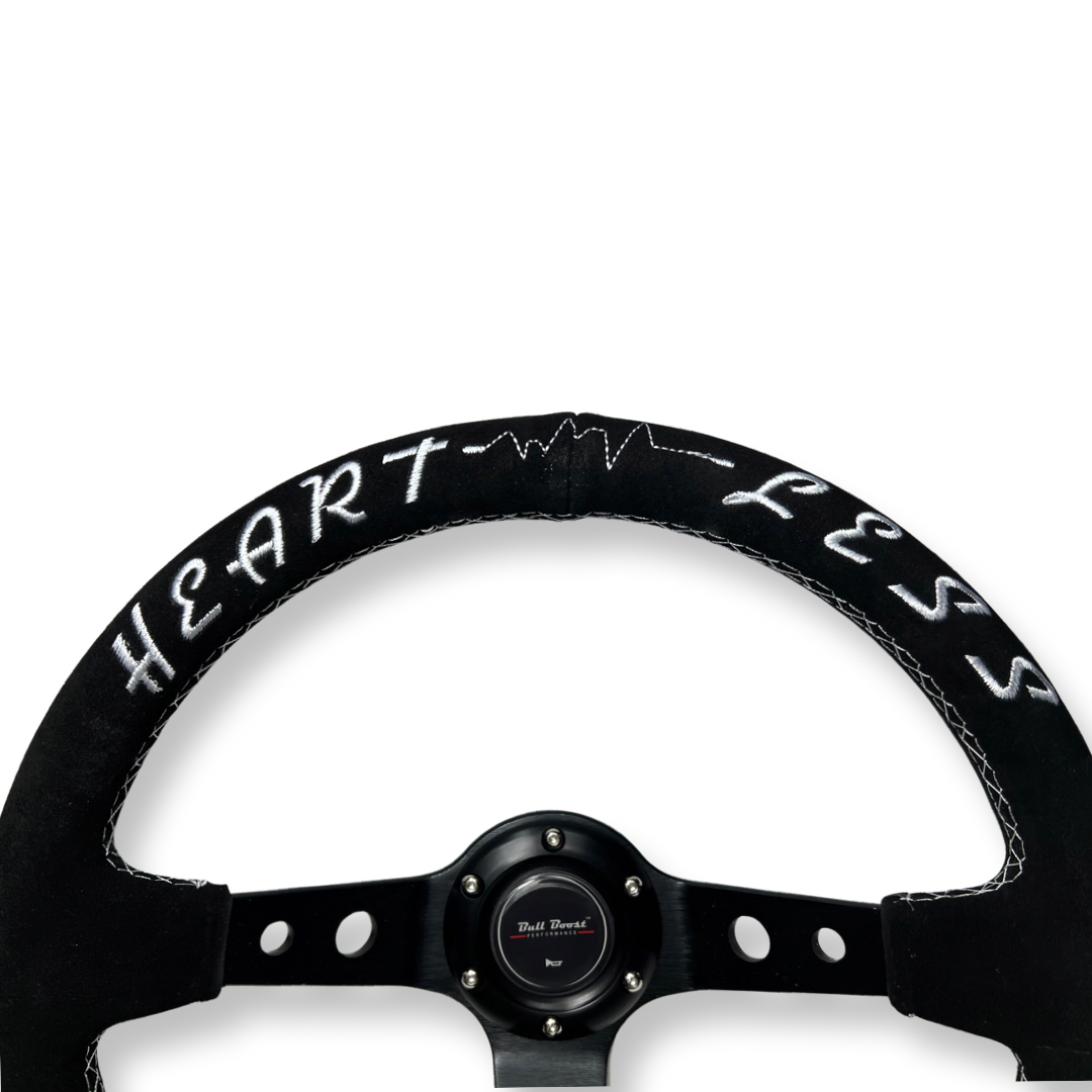 Short Hub Adapter + Suede Steering Wheel For 02-06 Mini Cooper