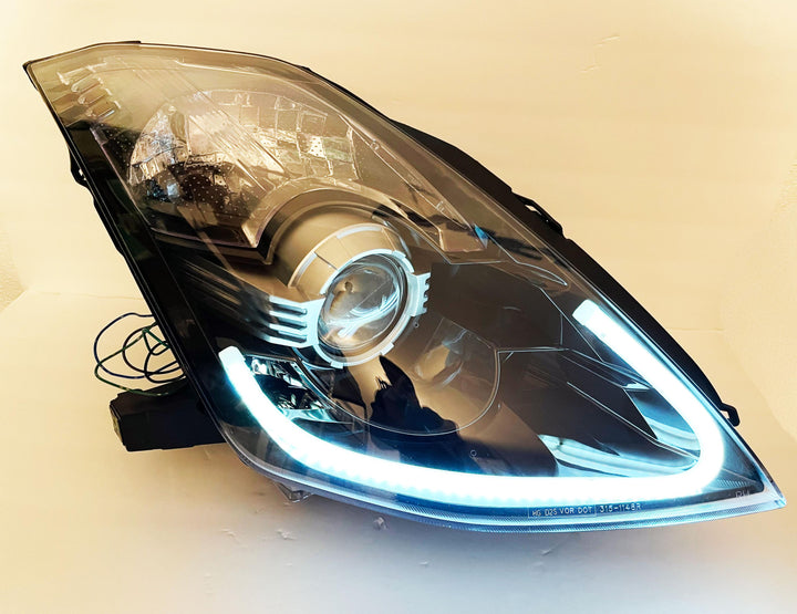 2003-2009 Nissan 350Z Z33 Fairlady Smoke LED "HID Type" DEPO Headlights