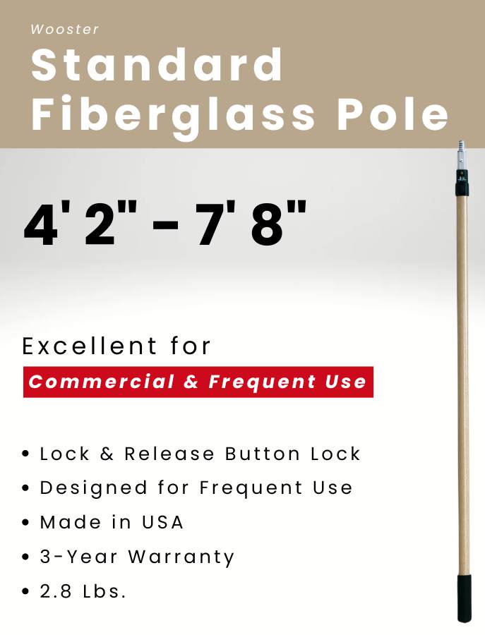 Wooster Standard Length Fiberglass Pole - [4' 2" to 7' 8"]