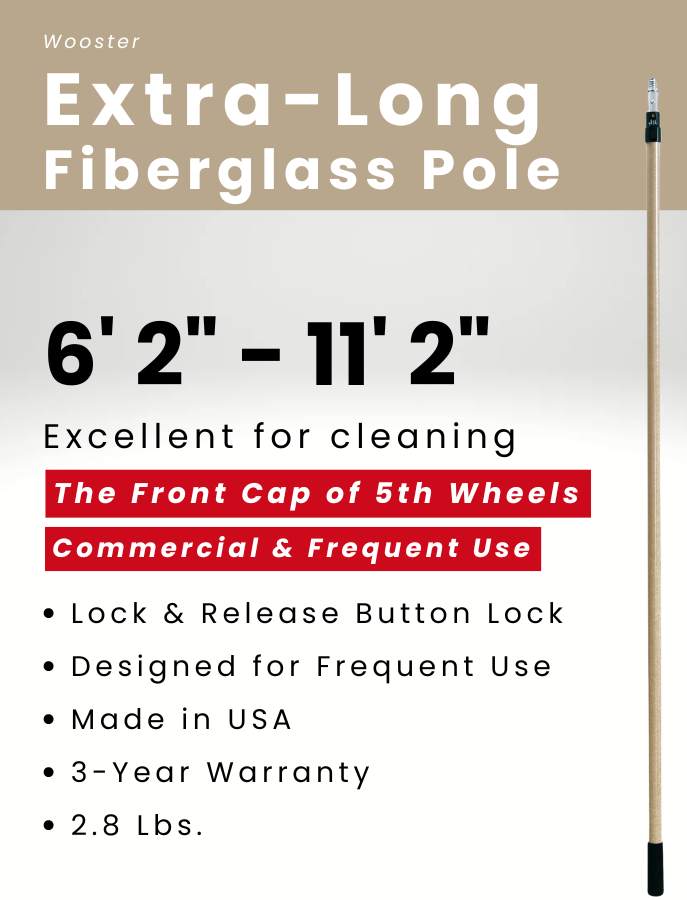 Wooster XL Fiberglass Pole (6' 2" to 11' 2")