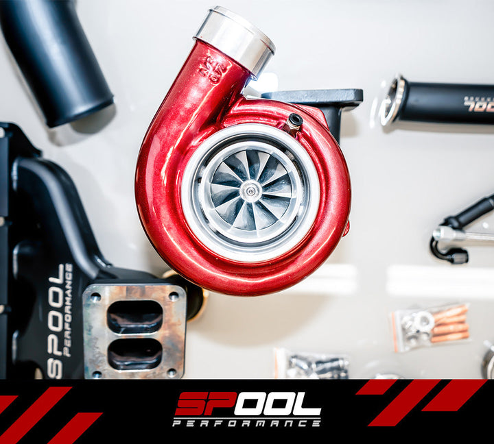 Spool Performance Billet Manifold A90 Supra 2 Port Top Mount Turbocharger Kit