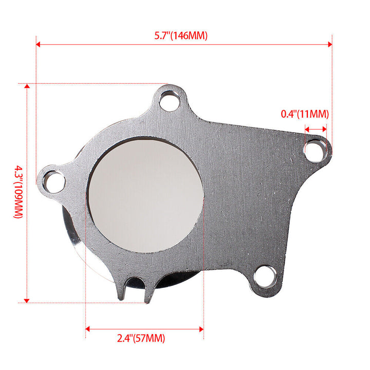Fit T3 T4 Turbo Exhaust Down Pipe 5 Bolt Flange to 3 Inch 76mm V-Band Adapter