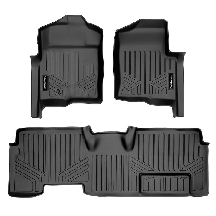 Tapetes SMARTLINER a medida para Ford F-150 SuperCab 2009-2010 con consola central de fácil acceso.