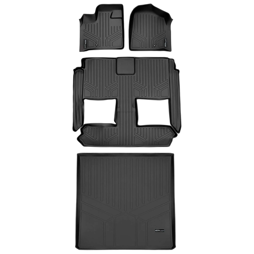 Smart Trim™ Floor Liners For 2013-2020 Dodge Grand Caravan (2nd Row Bucket) (1st Row Console)