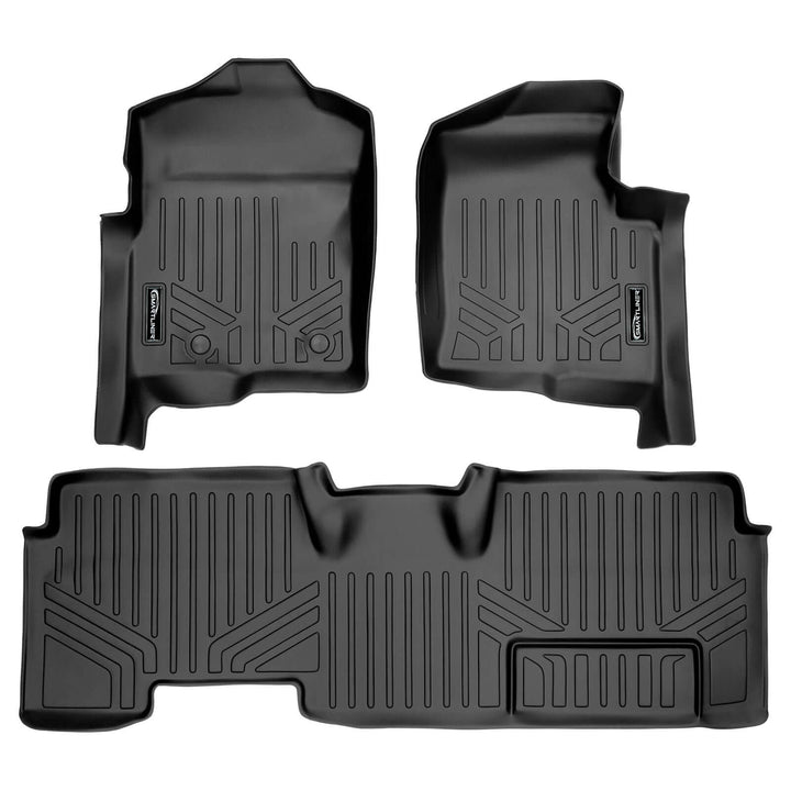 Tapetes SMARTLINER a medida para Ford F-150 SuperCab 2011-2014 con consola central Flow