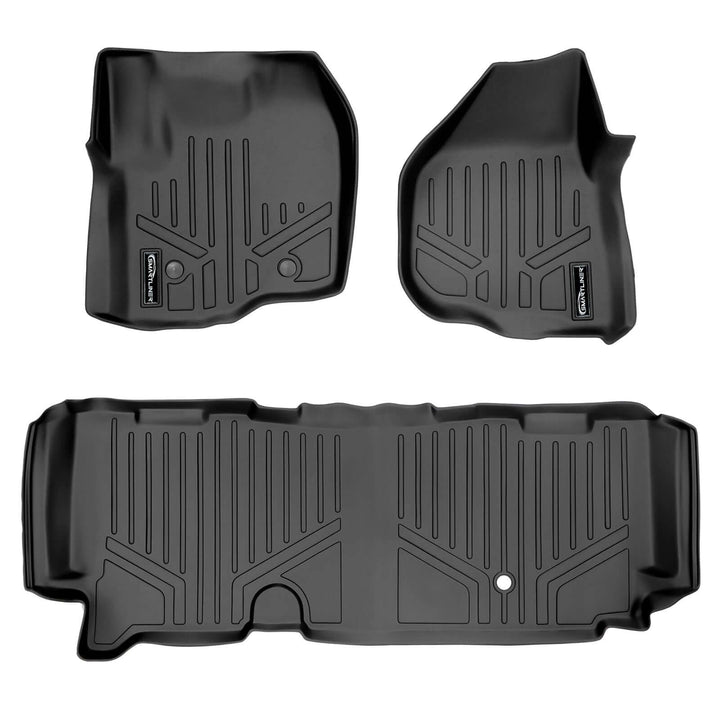 Tapetes SMARTLINER a medida para Ford F-250/F-350 Super Duty SuperCab 2012-2016 con pedal elevado del lado del conductor
