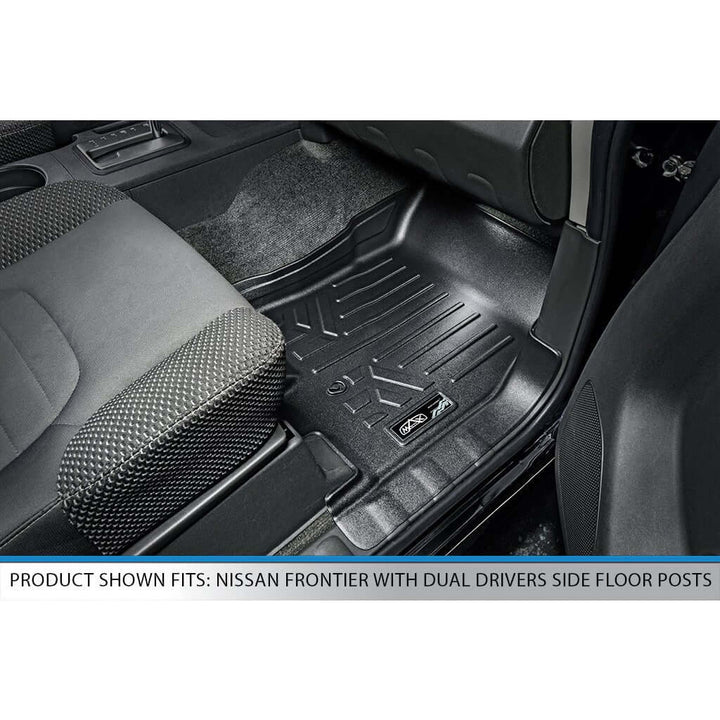 SmartCoverage™ Floor Liners For 2008-2021 Nissan Frontier Crew Cab with Dual Drivers Side Floor Posts