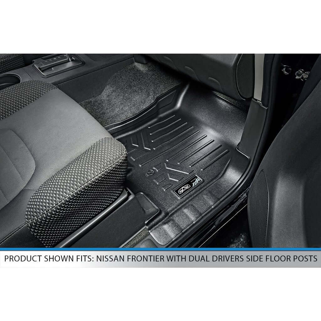 SMARTLINER Custom Fit Floor Liners For 2008-2021 Nissan Frontier with Dual Drivers Side Floor Posts