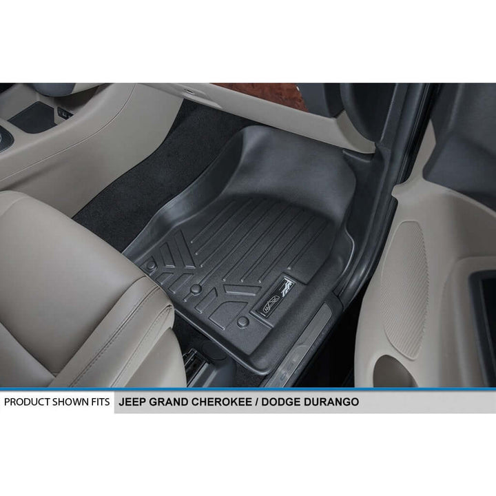 Smart Trim™ Floor Liners For 2013-16 Durango with 1st Row Dual Floor Hooks & 2nd Row Bench Seat