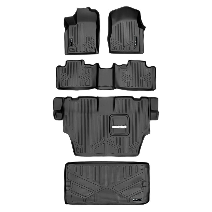 Smart Trim™ Floor Liners For 2013-16 Durango with 1st Row Dual Floor Hooks & 2nd Row Bench Seat