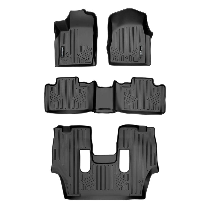 Smart Trim™ Floor Liners For 13-16 Durango with 1st Row Dual Floor Hooks & 2nd Row Bucket Seats