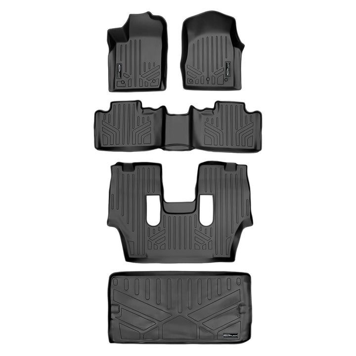 Smart Trim™ Floor Liners For 13-16 Durango with 1st Row Dual Floor Hooks & 2nd Row Bucket Seats