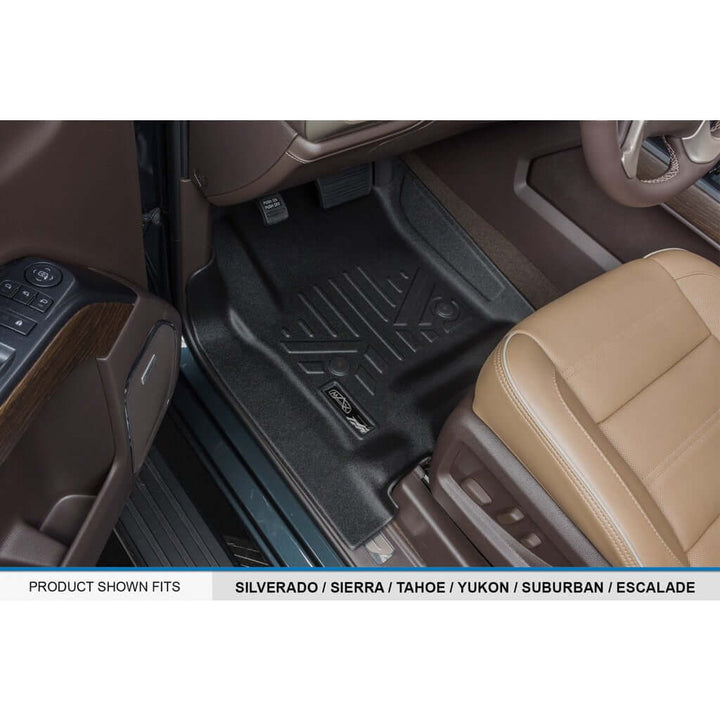 Smart Trim™ Floor Liners For 2015-2020 Cadillac Escalade with Second Row Bucket Seats