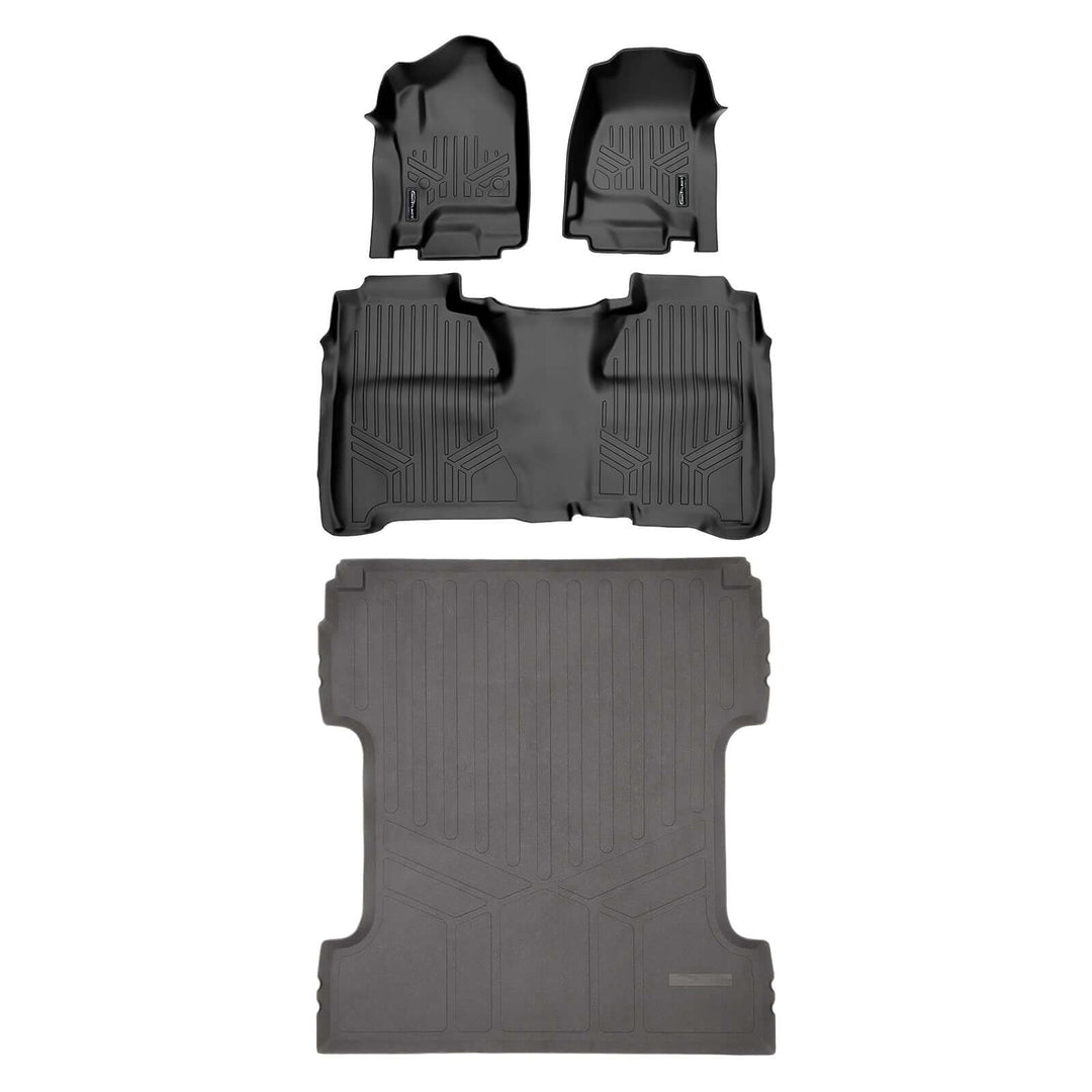 SmartCoverage™ Floor Liners For Crew Cab 2014-2018 Silverado/Sierra 1500 - 2015-2021 2500/3500 HD