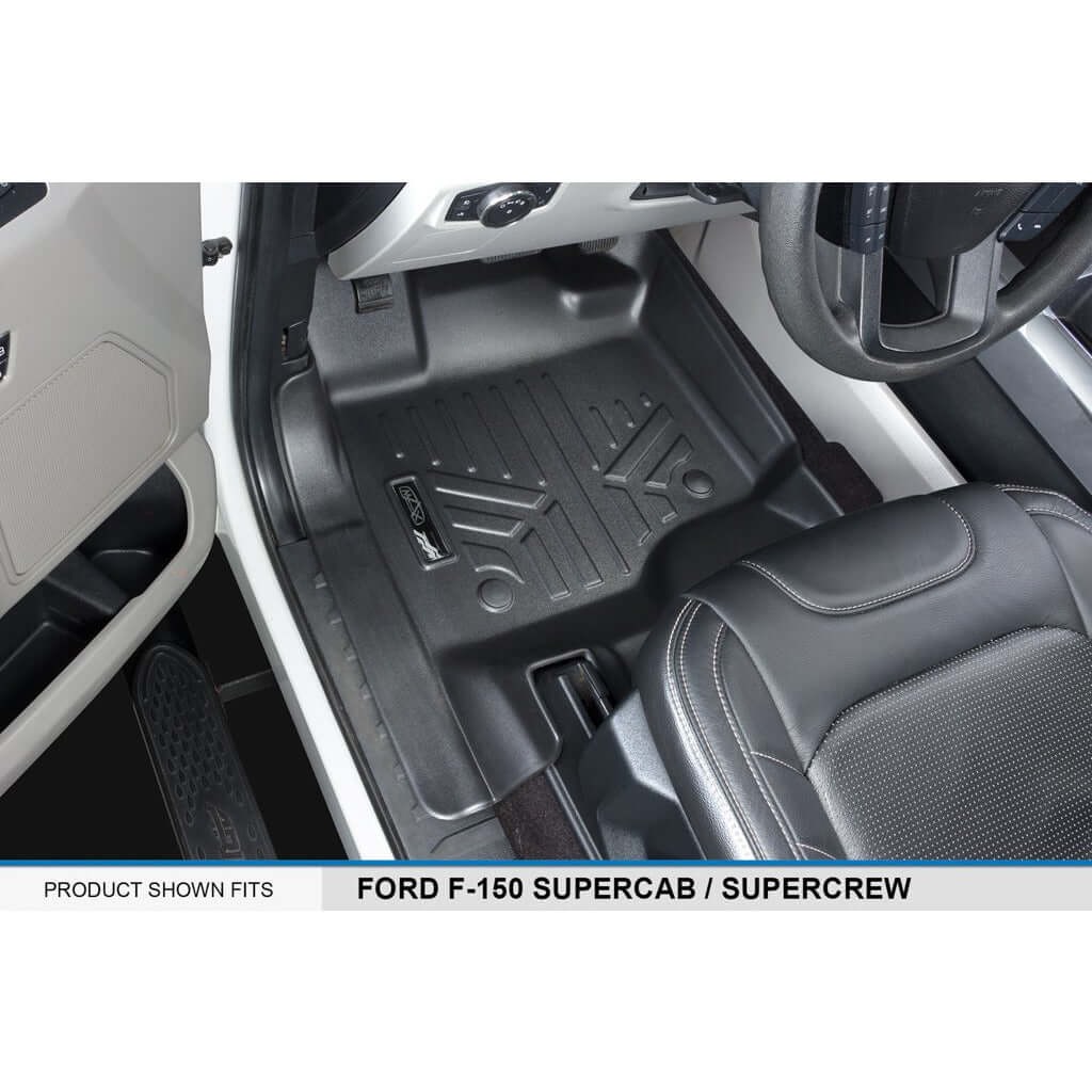 Tapetes SMARTLINER a medida para Ford F-150 Hybrid SuperCrew Cab 2021-2025 con asientos individuales en la primera fila