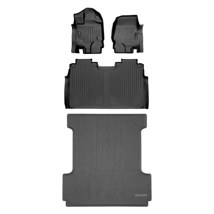 Tapetes SmartCoverage™ a medida para Ford F-150 SuperCrew Cab 2015-2025 con asientos individuales en la primera fila (piso de vinilo)