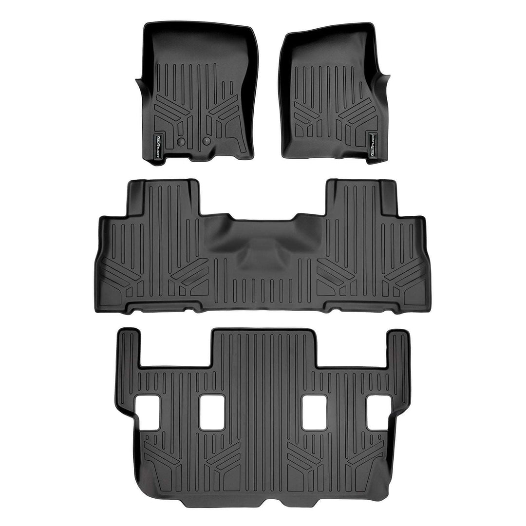 Alfombrillas SMARTLINER a medida para Ford Expedition/Lincoln Navigator 2011-2017 con asientos individuales en la segunda fila (sin consola).