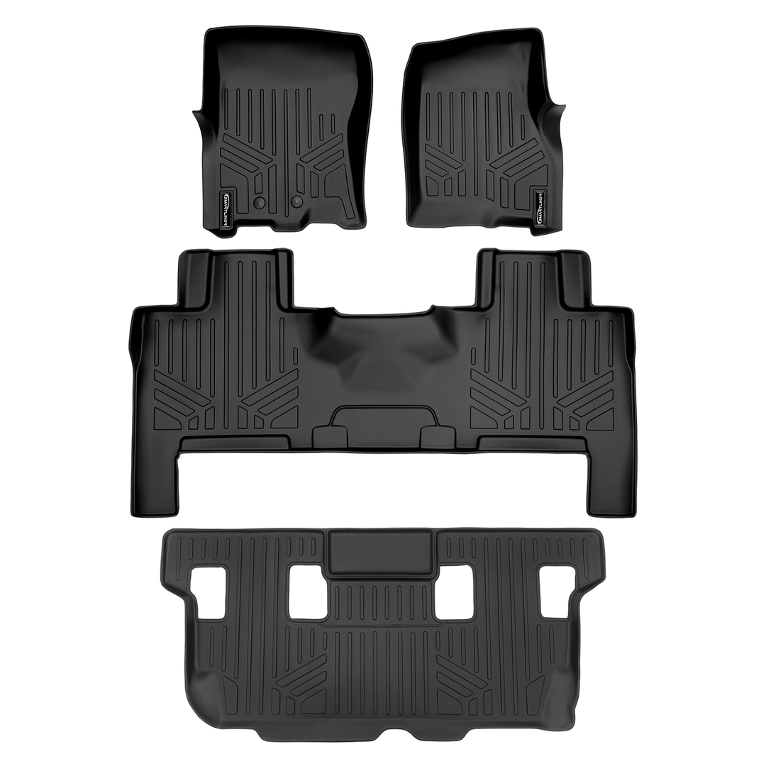 Tapetes SMARTLINER a medida para Ford Expedition/Lincoln Navigator 2011-2017 con asiento corrido o consola en la segunda fila.