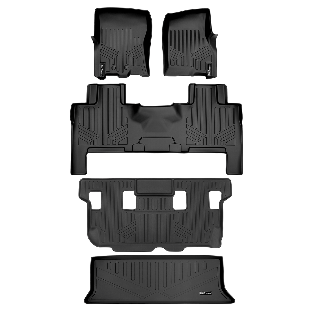 Tapetes SMARTLINER a medida para Ford Expedition/Lincoln Navigator 2011-2017 con asiento corrido o consola en la segunda fila.