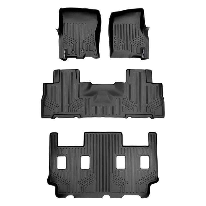 Alfombrillas SMARTLINER a medida para Ford Expedition EL/Lincoln Navigator 2011-2017 con asientos individuales en la segunda fila (sin consola).