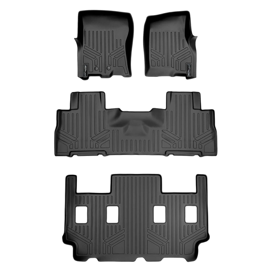 Alfombrillas SMARTLINER a medida para Ford Expedition EL/Lincoln Navigator 2011-2017 con asientos individuales en la segunda fila (sin consola).