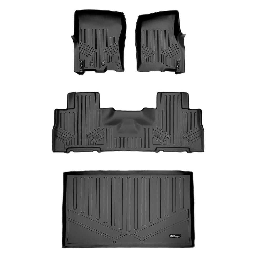 Alfombrillas SMARTLINER a medida para Ford Expedition EL/Lincoln Navigator 2011-2017 con asientos individuales en la segunda fila (sin consola).