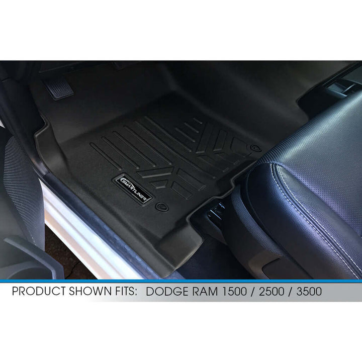 Tapetes Smart Trim™ a medida para Ram 1500/2500/3500 Crew (4 puertas de tamaño completo) de 2012 a 2022 con asiento corrido en la primera fila.