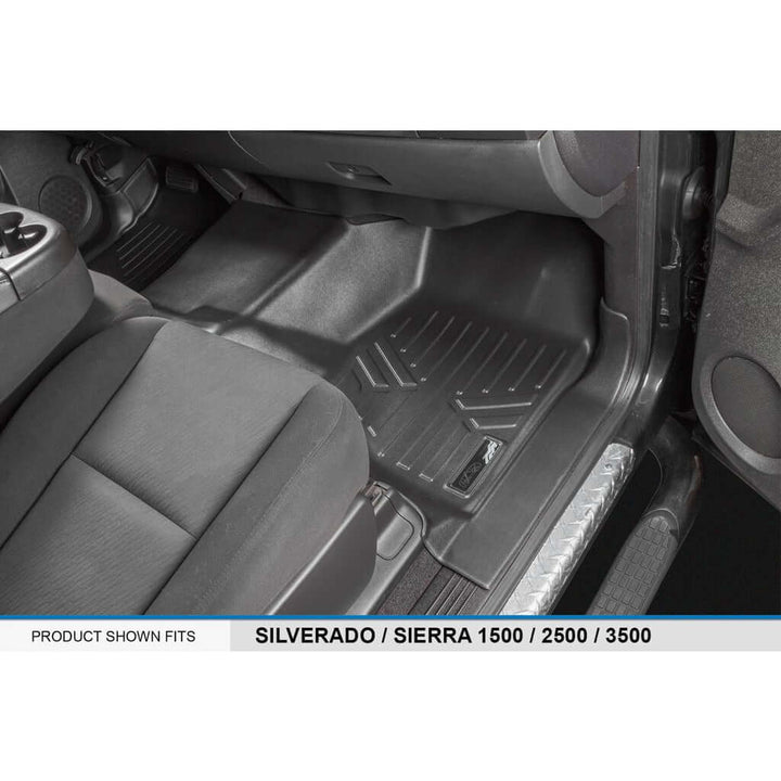 Smart Trim™ Floor Liners For 2007-2013 Silverado/Sierra 1500 - 2007-2014 2500/3500 HD Crew Cabin