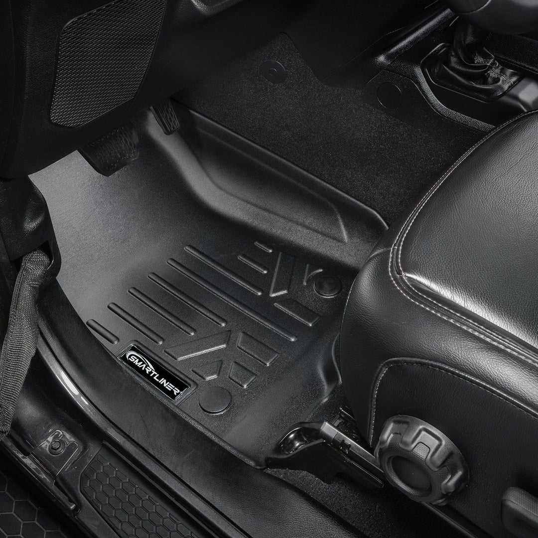 SMARTLINER Floor Liners for JL 2018-2024 Jeep Wrangler Unlimited 4-Door (JL New Body Style - not JK)