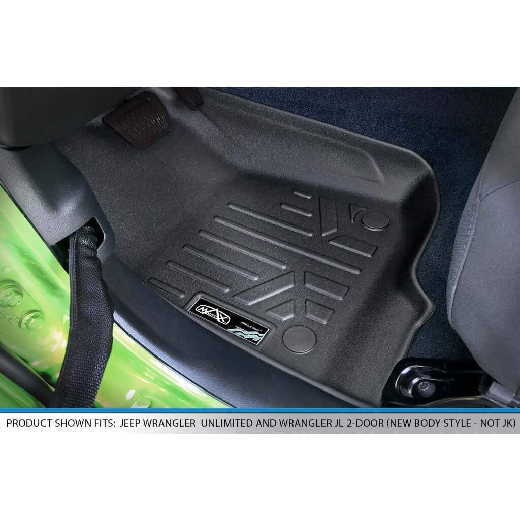 SMARTLINER Floor Liners for 2018-2024 Wrangler JL Unlimited (No Sub and No Flat Load Floor)