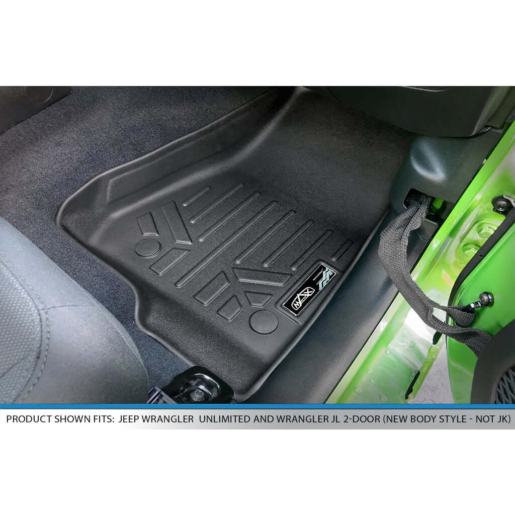 SMARTLINER Floor Liners for 2018-2024 Wrangler JL Unlimited (No Sub and No Flat Load Floor)