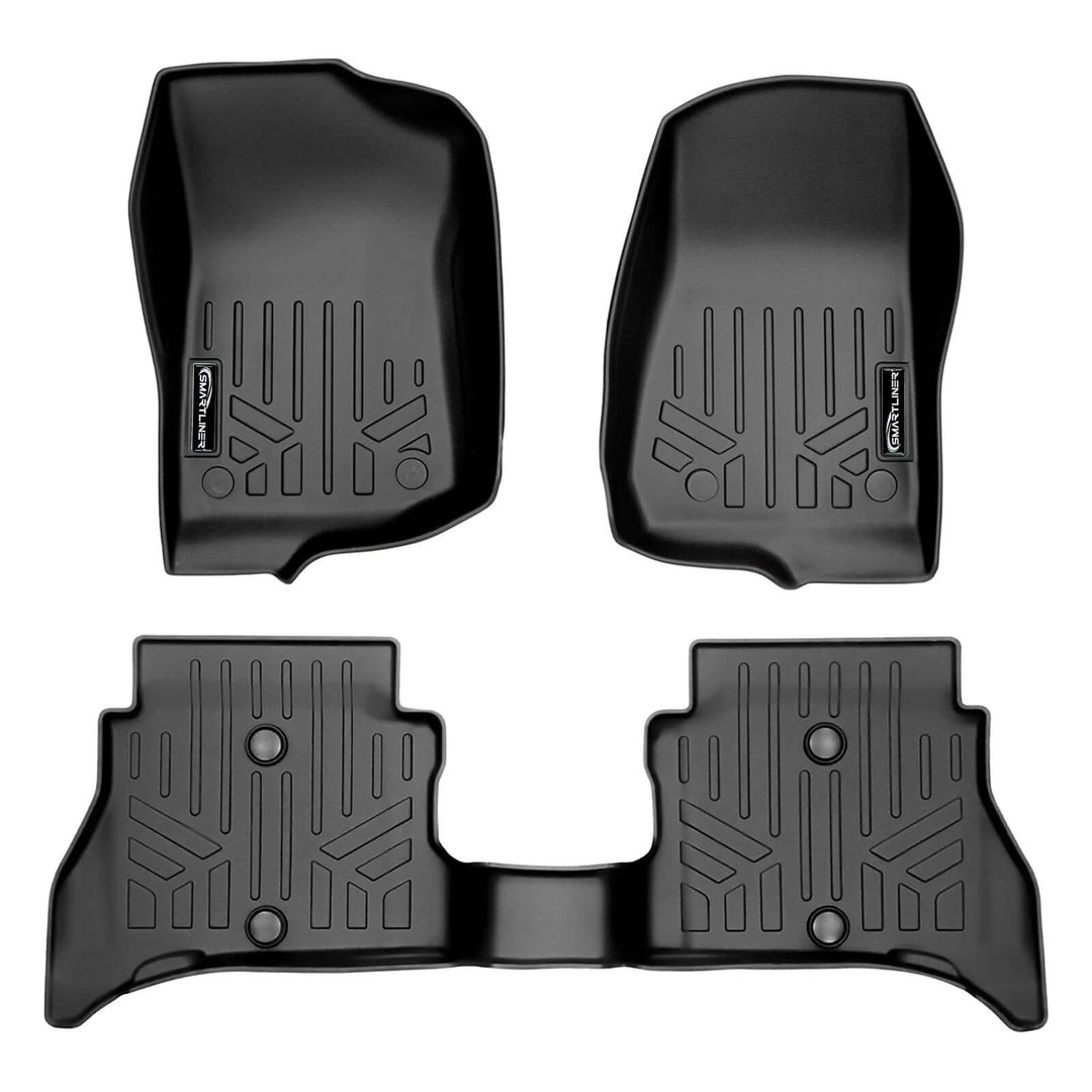 SMARTLINER Floor Liners for 2021-2025 Jeep Wrangler 4xe (With Trail-Rail system)