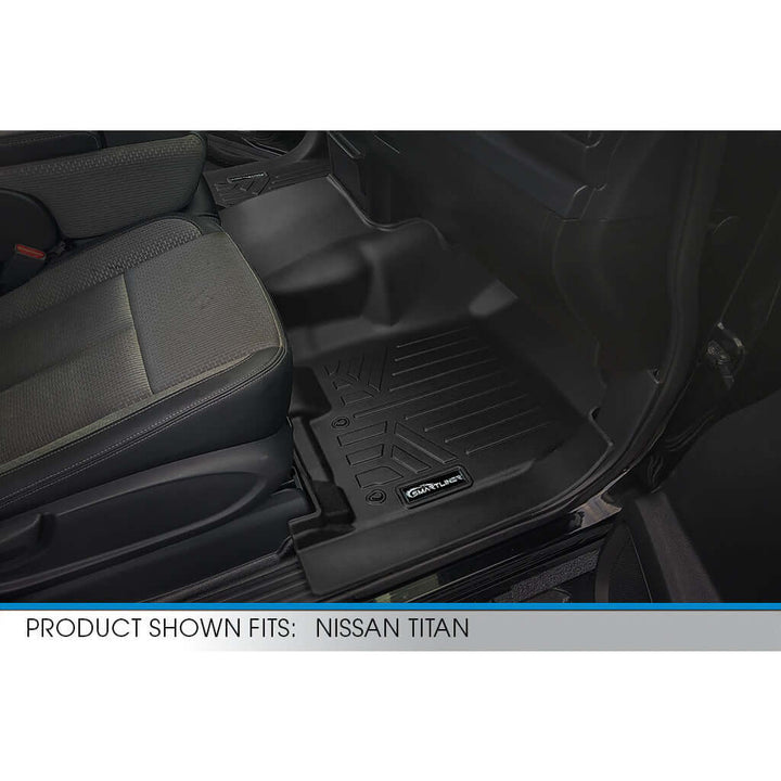 SMARTLINER Floor Liners for 2017-2024 Nissan Titan XD Crew Cab (1st Row Bench) No Underseat ToolBox