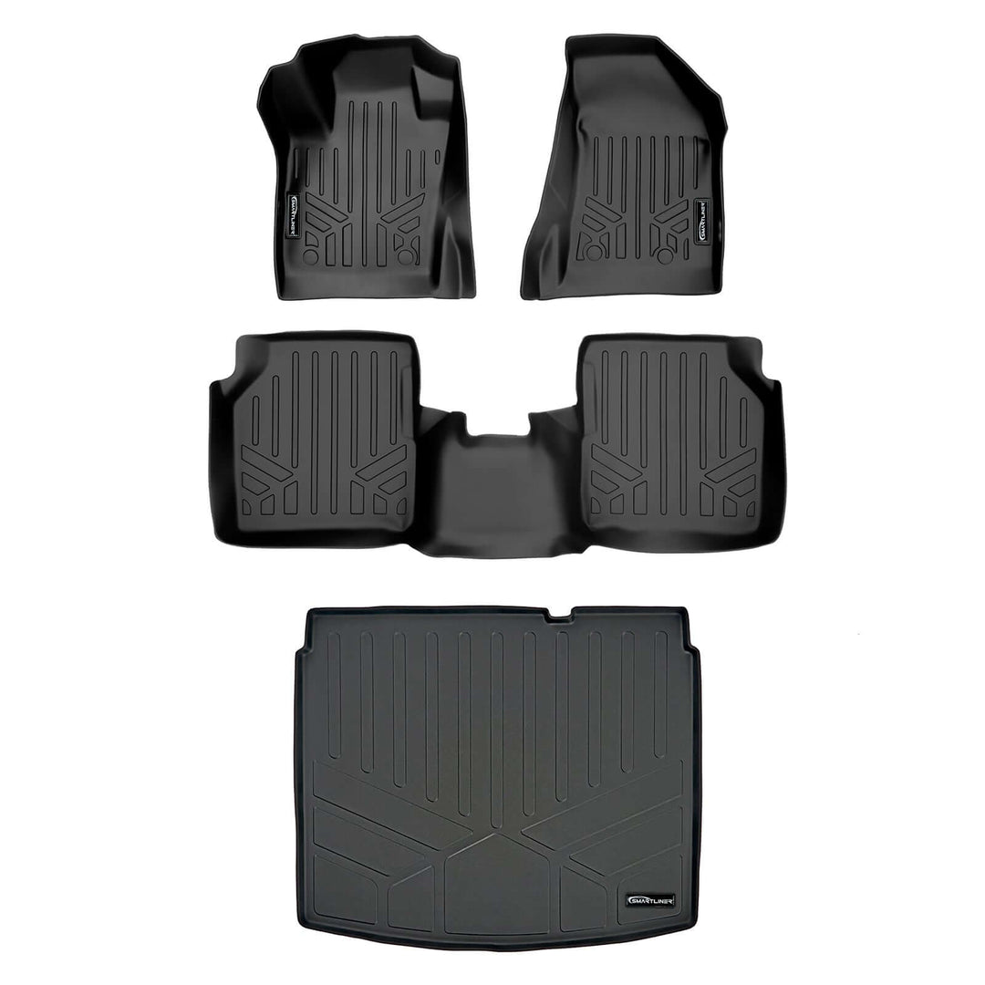 SMARTLINER Custom Fit Floor Liners For 2017-2026 Jeep Compass with Dual Driver Side Floor Hooks (New Body Style)