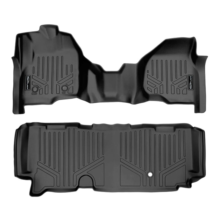 SMARTLINER Custom Fit Floor Liners For 2012-2016 Ford F-250/F-350/F-450/F-550 Super Duty Standard Cab with Raised Drivers Side Pedal