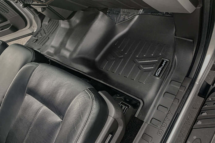 Tapetes SMARTLINER a medida para Ford F-250/F-350/F-450/F-550 Super Duty Crew Cab 2012-2016 con pedal elevado del lado del conductor