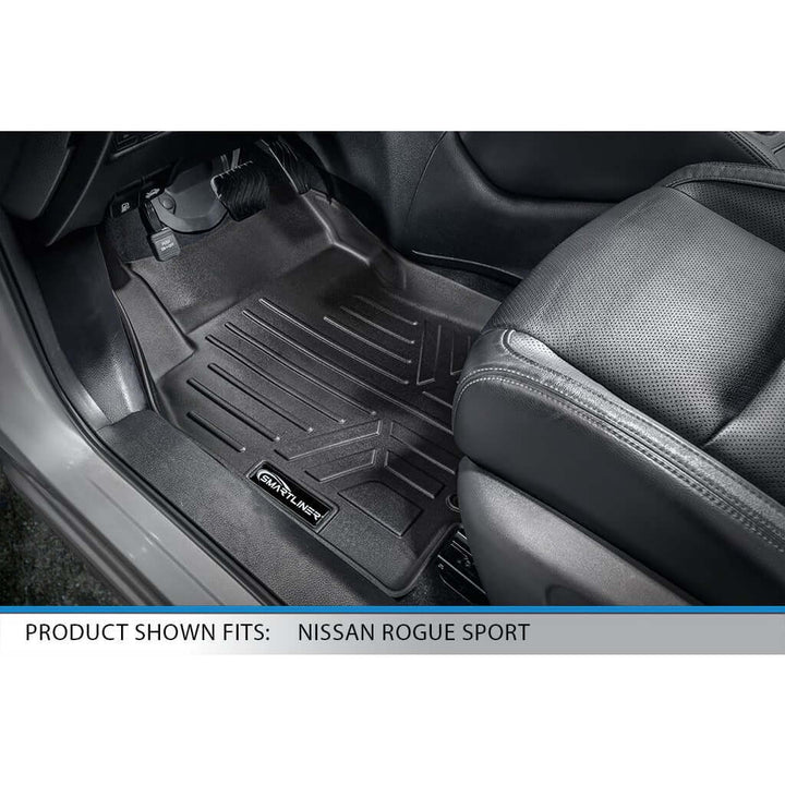SMARTLINER Floor Liners for 2017-2024 Nissan Rogue Sport - Factory Cargo Tray in Lowest Position
