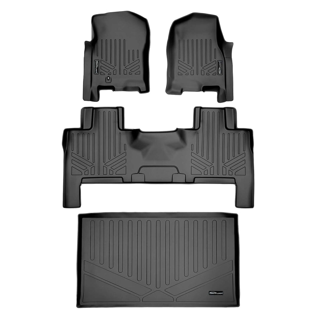 Tapetes Smart Trim™ de ajuste personalizado para Ford Expedition EL/Lincoln Navigator L 2007-2017 (con asiento corrido en la segunda fila o consola)