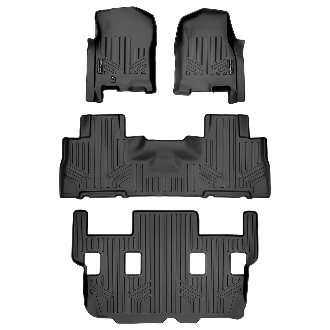 Alfombrillas SMARTLINER a medida para Ford Expedition/Lincoln Navigator 2007-2017 con asientos individuales en la segunda fila (no incluye modelos EL ni L).