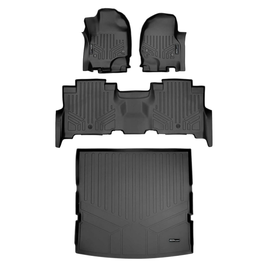 Tapetes Smartliner a medida para la segunda fila de asientos tipo banca de Ford Expedition/Lincoln Navigator 2018-2024 (sin Max ni L)