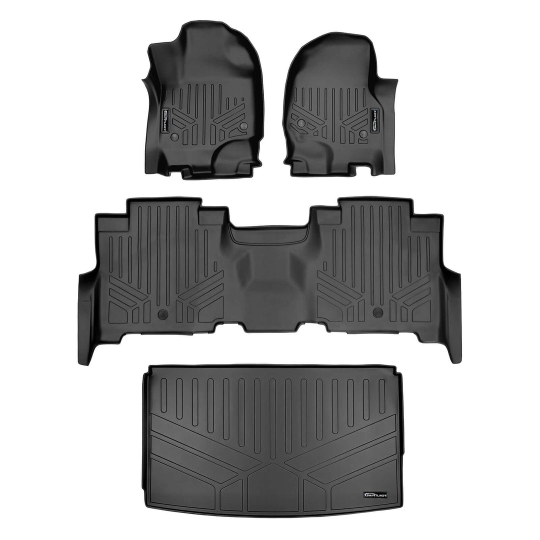 Tapetes Smartliner a medida para Ford Expedition Max/Lincoln Navigator L 2018-2024 (con asiento corrido en la segunda fila)