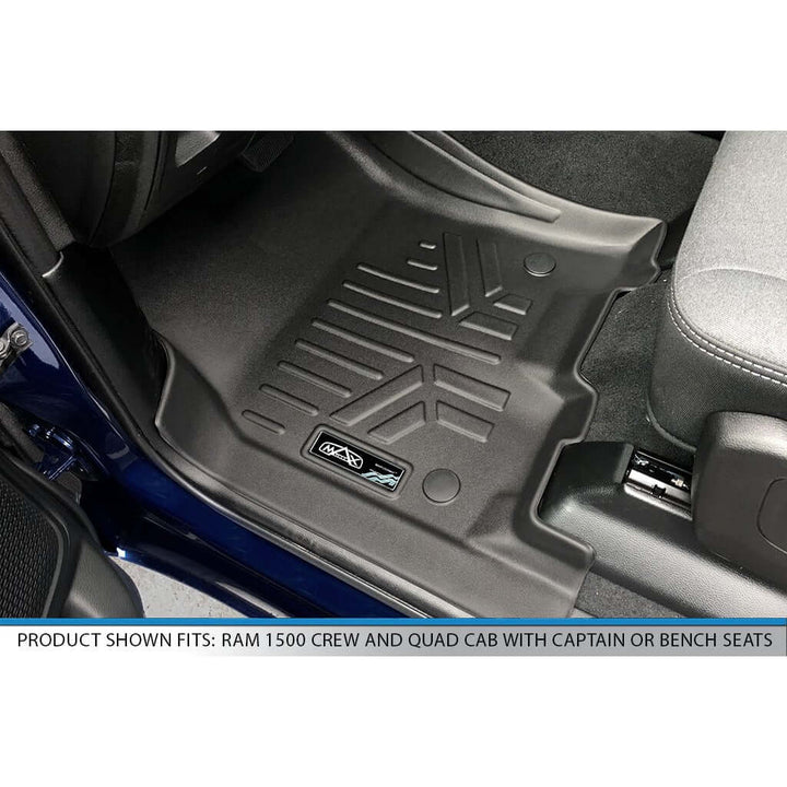 Tapetes SMARTLINER a medida para Ram 1500 Quad Cab 2019-2024 sin caja de almacenamiento debajo del asiento trasero