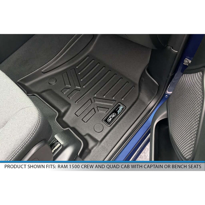 Tapetes SMARTLINER a medida para Ram 1500 Quad Cab 2019-2024 sin caja de almacenamiento debajo del asiento trasero